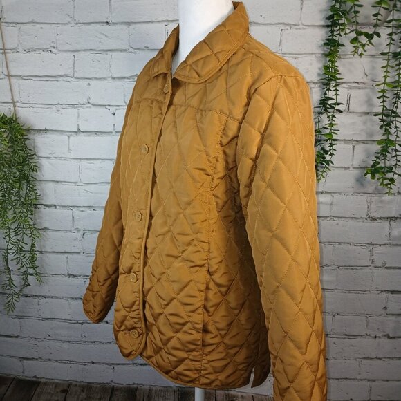 WOMENS JORDAN BLUE LABEL CAMEL COLOR QUILTED JACKET, SIZE SMALL, LIKE NEW - Picture 5 of 6